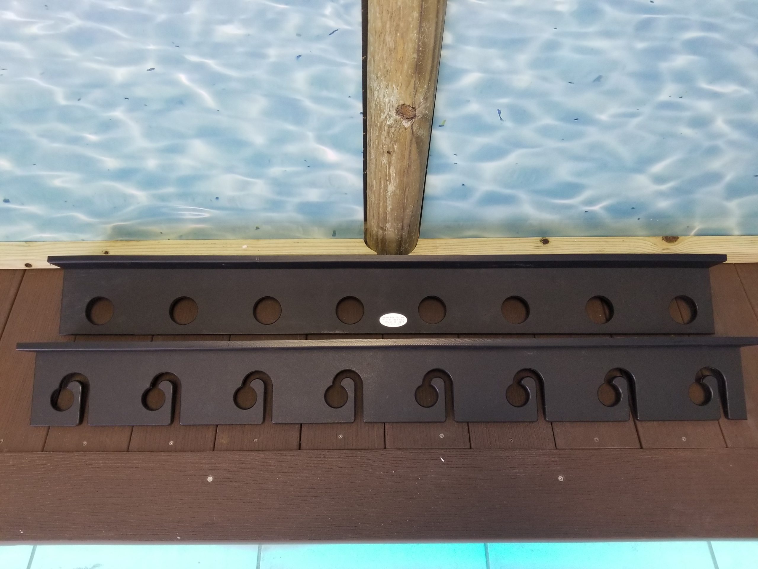 Black Ceiling Rod Holder Mount