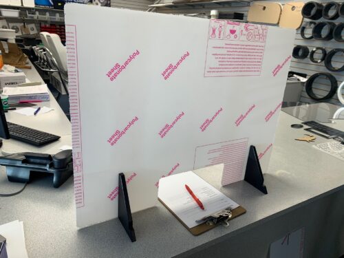 Sneeze Guard 32x24 24x32 Mountable with Reach Through Hole