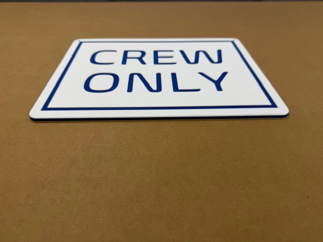 Crew Only Sign - Image 3