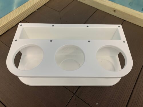 Triple Cup Holder with Rear Box, Boat Storage, Clutter Holder Boat Dash