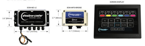 SCM-MFD-LC multi display, shadow caster marine multi function display LED lighting